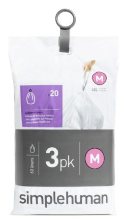 simplehuman - Bin Liner Code M 3 x 20 pack 60 Liners